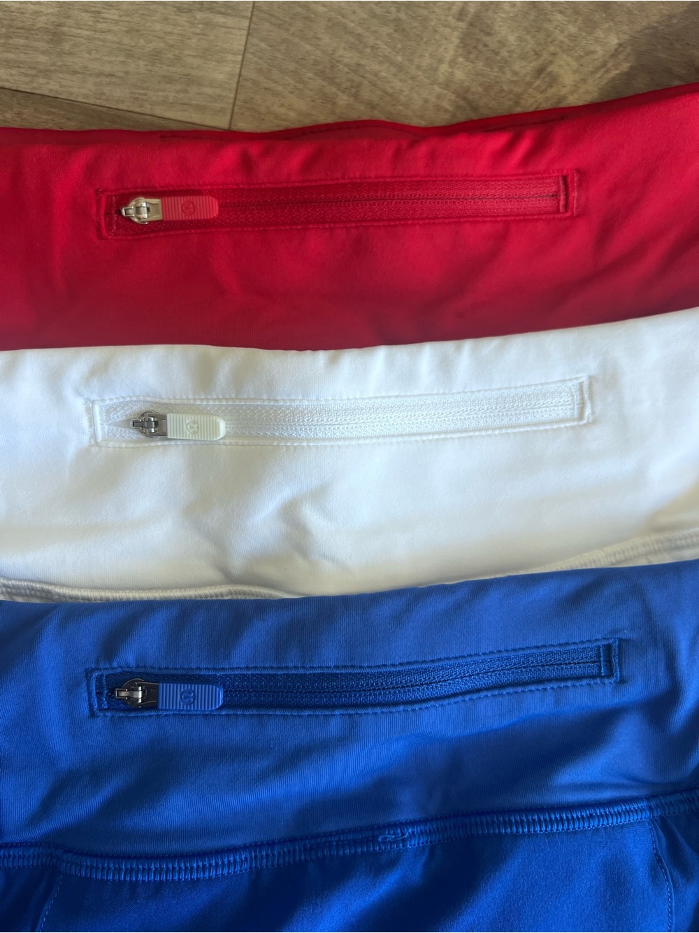 Lululemon Pace Rival Skirt Size 8 Bundle Dark Red White & Jet Stream Blue - Picture 4 of 10